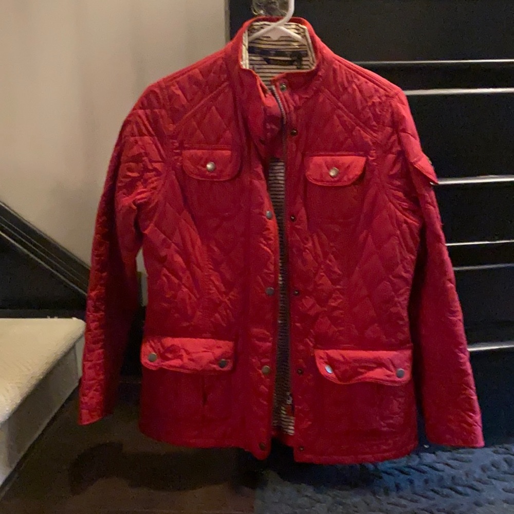 Barbour Crimson Quilted Utility Jacket